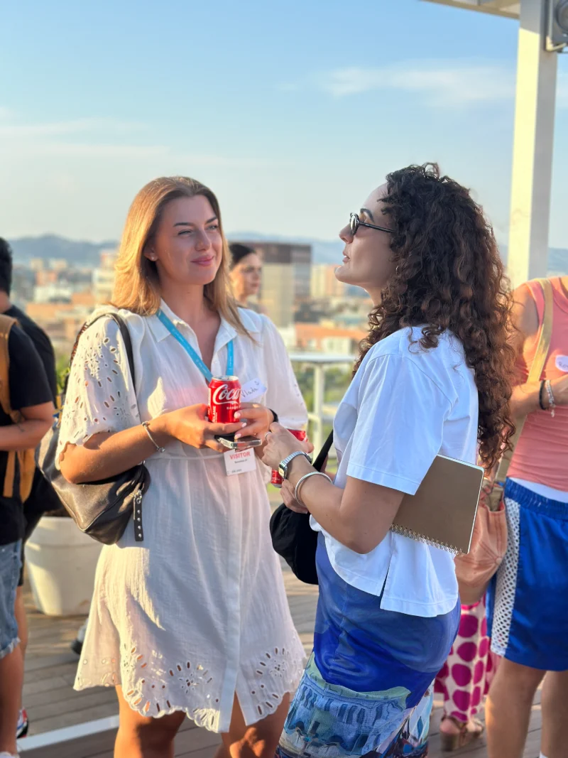 Designers gathered at a UX Hub Barcelona meetup